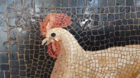 She would've liked this Roman chicken mosaic.